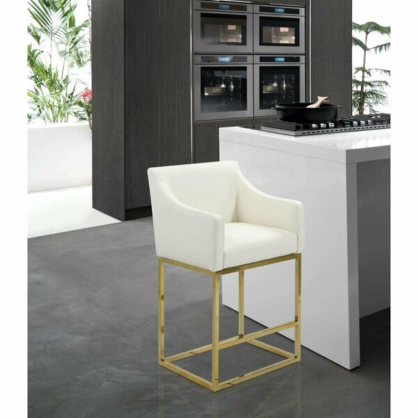 Fixturesfirst Modern Contemporary Cordele Counter Stool Chair, Cream FI2542118